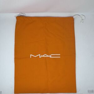 MAC Makeup Dust Bag Orange Canvas Travel 19.75”x16”